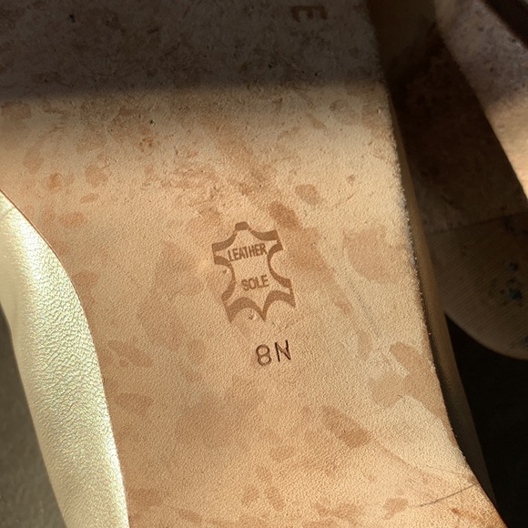 Antonio Melani Leather shoes-with leather lining and soles, subtle gold metallic - Picture 5 of 6